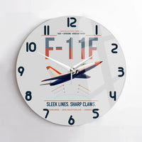 Thumbnail for F-11F Tiger design on light gray no frame wall clock