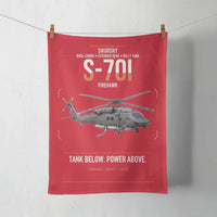 Thumbnail for Sikorsky S-70i FIREHAWK design on red towel