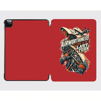 Thumbnail for Airworthiness Lives In The Last Turn design on red ipad tablet case
