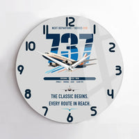 Thumbnail for Boeing 737-300 Classic design on light gray no frame wall clock