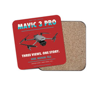 Thumbnail for DJI Mavic 3 Pro design on red 1 piece coaster