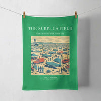 Thumbnail for VINTAGE G4539 - The Surplus Field - Designed Towels design on green
