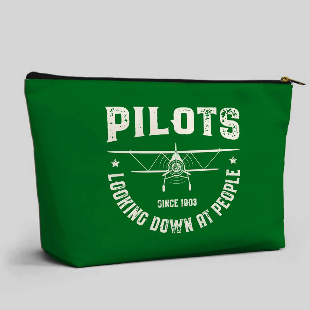 Pilots Looking Down at People Zipper Pouch - view 7