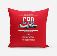 Thumbnail for Beechcraft King Air C90 design on red pillow