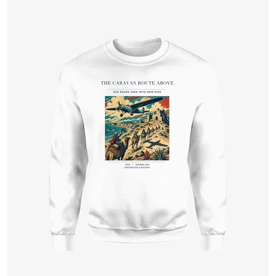 VINTAGE G4332 - The Caravan Route Above - Designed Sweatshirts design on white