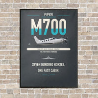 Thumbnail for Piper M700 Fury vertical canvas print - framed - gray background