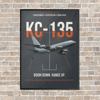 Thumbnail for KC-135 STRATOTANKER vertical canvas print - framed - gray background
