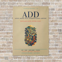Thumbnail for Addis Ababa Bole International Airport ADD vertical canvas print - no frame - beige background