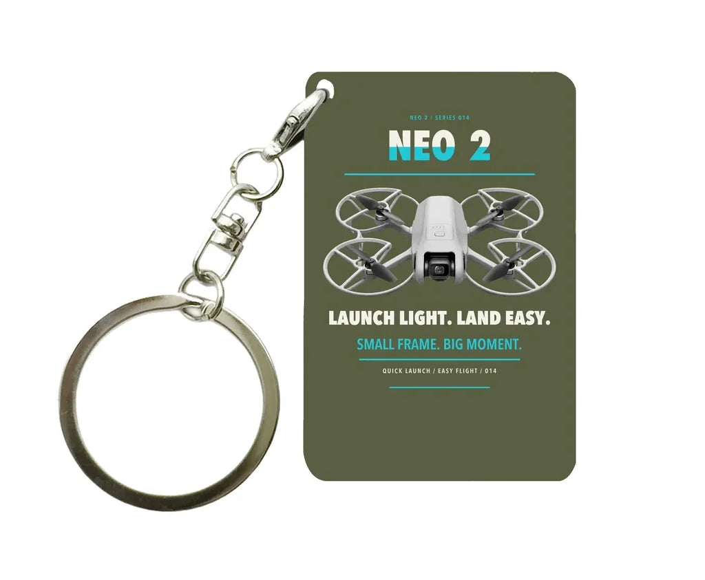 DJI Neo 2 Key Chain design on green army key chain