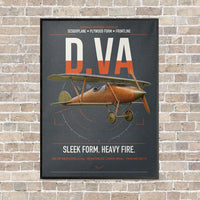 Thumbnail for Albatros D.Va vertical canvas print - framed - gray background