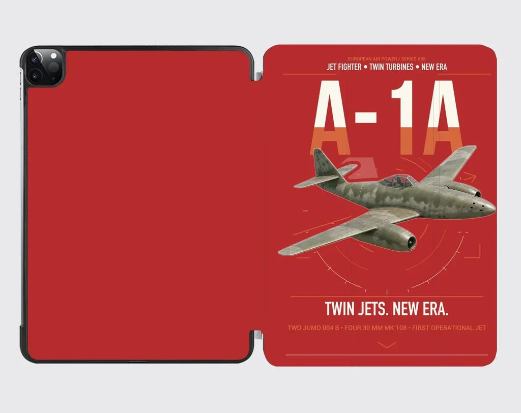 Messerschmitt Me 262A-1a design on red ipad tablet case