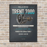 Thumbnail for TRENT 7000 vertical canvas print - framed - gray background