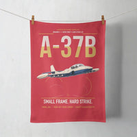 Thumbnail for A-37B Dragonfly design on red towel