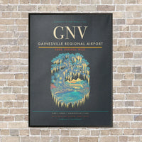 Thumbnail for Gainesville Regional Airport GNV vertical canvas print - framed - gray background