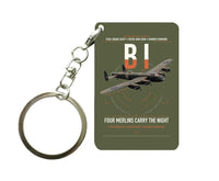 Thumbnail for Avro Lancaster B I design on green army designed key chain, double-side print