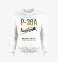 Thumbnail for P-36A Hawk design on white sweatshirt