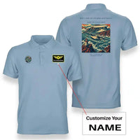 Thumbnail for VINTAGE G4494 - The Cape Of Storms Rounding - Double-Side Polo T-Shirt design on lightblue+name