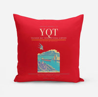 Thumbnail for Thunder Bay International Airport (YQT) design on red pillow