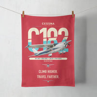 Thumbnail for Cessna 182 Skylane design on red towel
