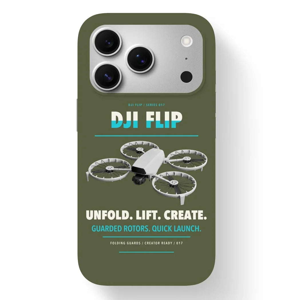 DJI Flip Case design on green army iphone case