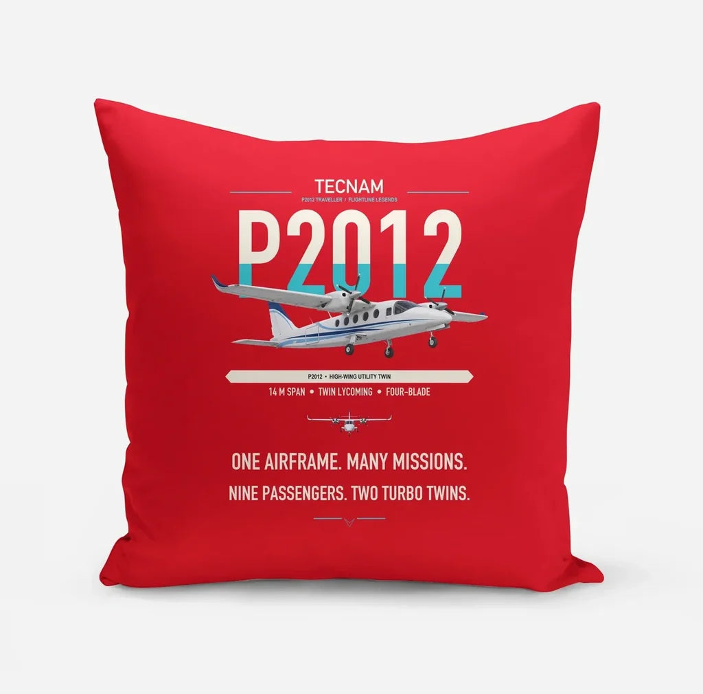 Tecnam P2012 Traveller design on red pillow