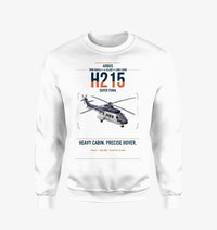 Thumbnail for Airbus H215 design on white sweatshirt