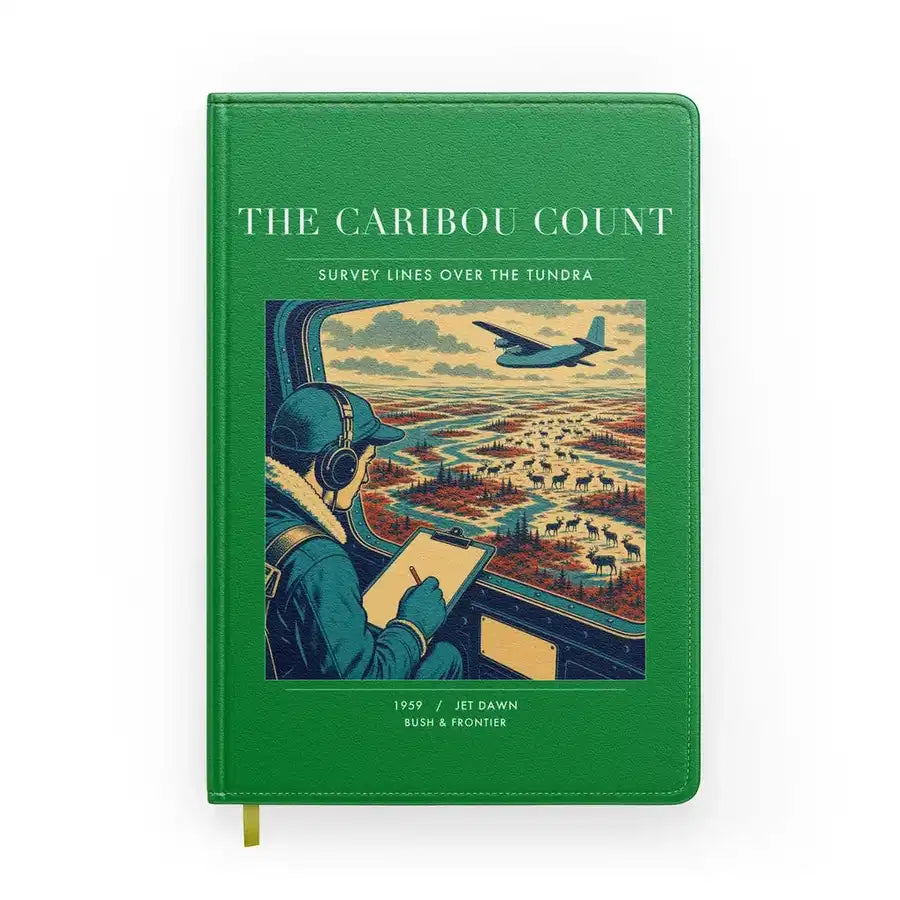 VINTAGE G4198 - The Caribou Count - Designed Notebooks design on green