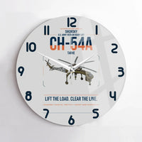 Thumbnail for Sikorsky CH-54A Tarhe design on light gray no frame wall clock