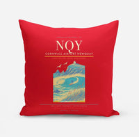 Thumbnail for Cornwall Airport Newquay (NQY) design on red pillow