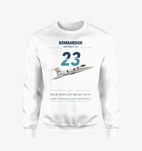 Thumbnail for Bombardier Learjet 23 design on white sweatshirt