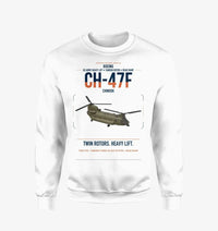 Thumbnail for Boeing CH-47F Chinook design on white sweatshirt