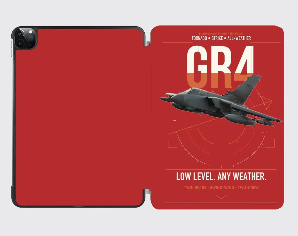 Panavia Tornado GR4 design on red ipad tablet case