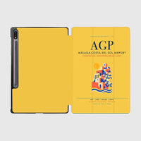 Thumbnail for Malaga-Costa del Sol Airport (AGP) design on yellow samsung tablet tablet case