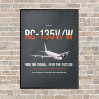 Thumbnail for RC-135V W Rivet Joint vertical canvas print - framed - gray background