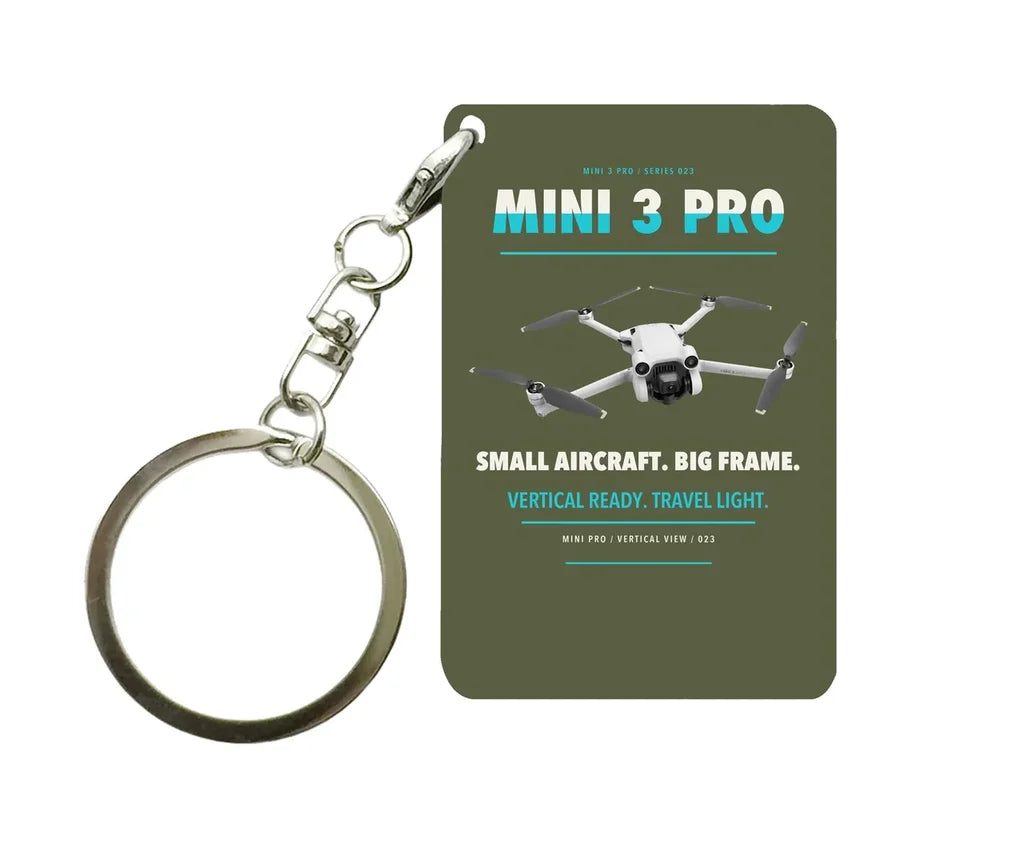 DJI Mini 3 Pro Key Chain design on green army key chain