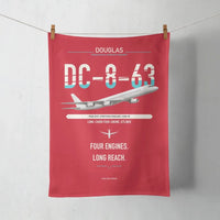 Thumbnail for Douglas DC-8-63 design on red towel
