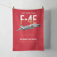 Thumbnail for F-4E Phantom II Two Engines One Thunder design on red towel