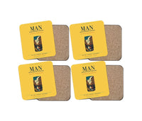 Thumbnail for Manchester Airport (MAN) design on yellow 4 pieces set coaster