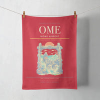 Thumbnail for Nome Airport (OME) design on red towel