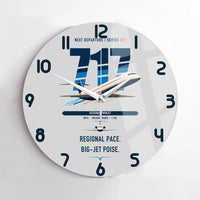 Thumbnail for Boeing 717-200 design on light gray no frame wall clock