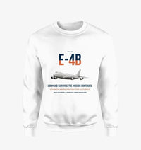 Thumbnail for E-4B Nightwatch design on white sweatshirt
