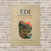 Thumbnail for Edinburgh Airport EDI - Canvas No Frame - Beige