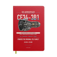 Thumbnail for CF34-3B1 design on red notebook