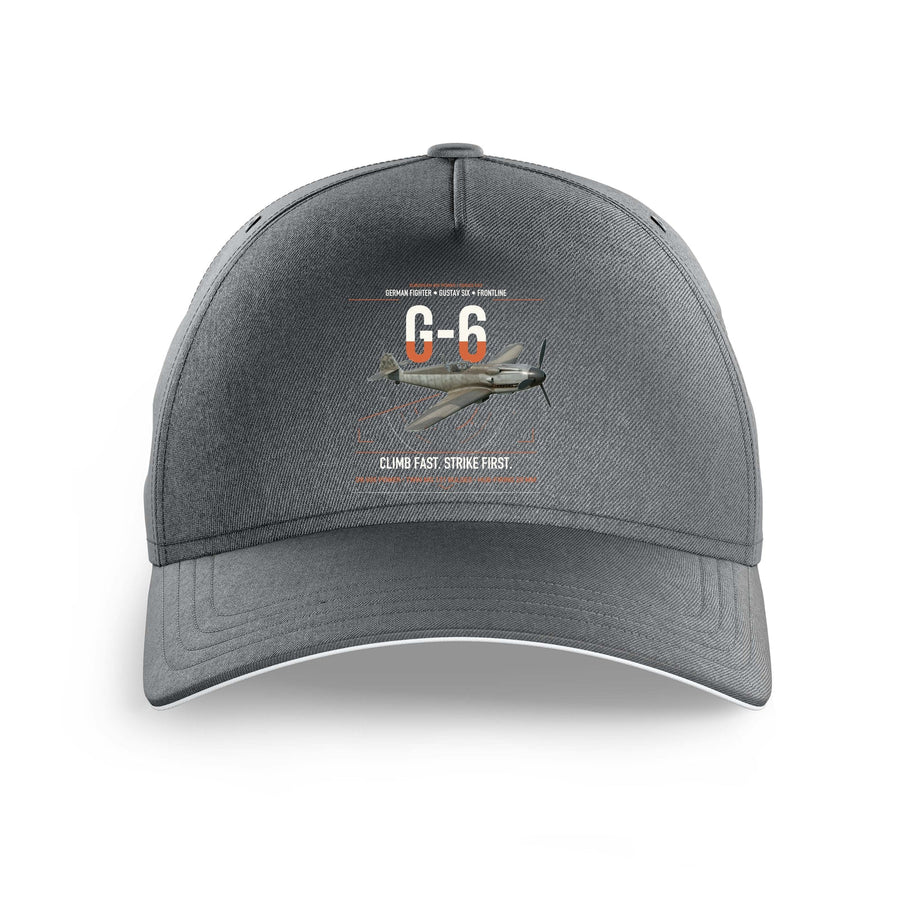 Messerschmitt Bf 109G-6 design on gray printed hat