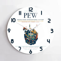 Thumbnail for Bacha Khan International Airport PEW Wall-Clock No-Frame - White