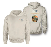 Thumbnail for Hammerfest Airport (HFT) design on khaki double-side hoodie