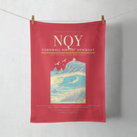 Thumbnail for Cornwall Airport Newquay (NQY) design on red towel