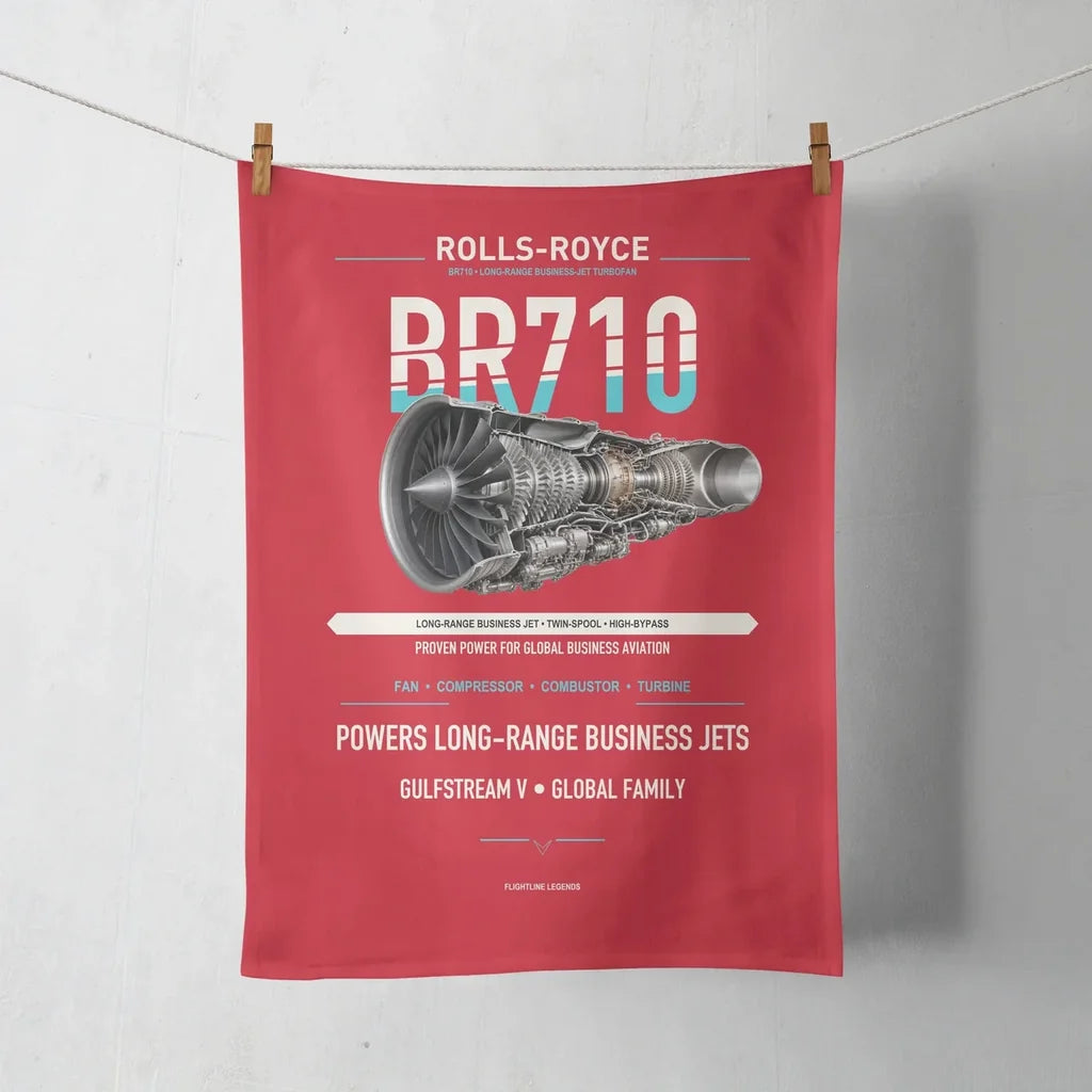 BR710 design on red towel