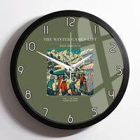 Thumbnail for VINTAGE G4130 - The Winter Games Lift - Designed Wall Clocks design on greenarmy framed