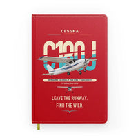 Thumbnail for Cessna 180J Skywagon design on red notebook